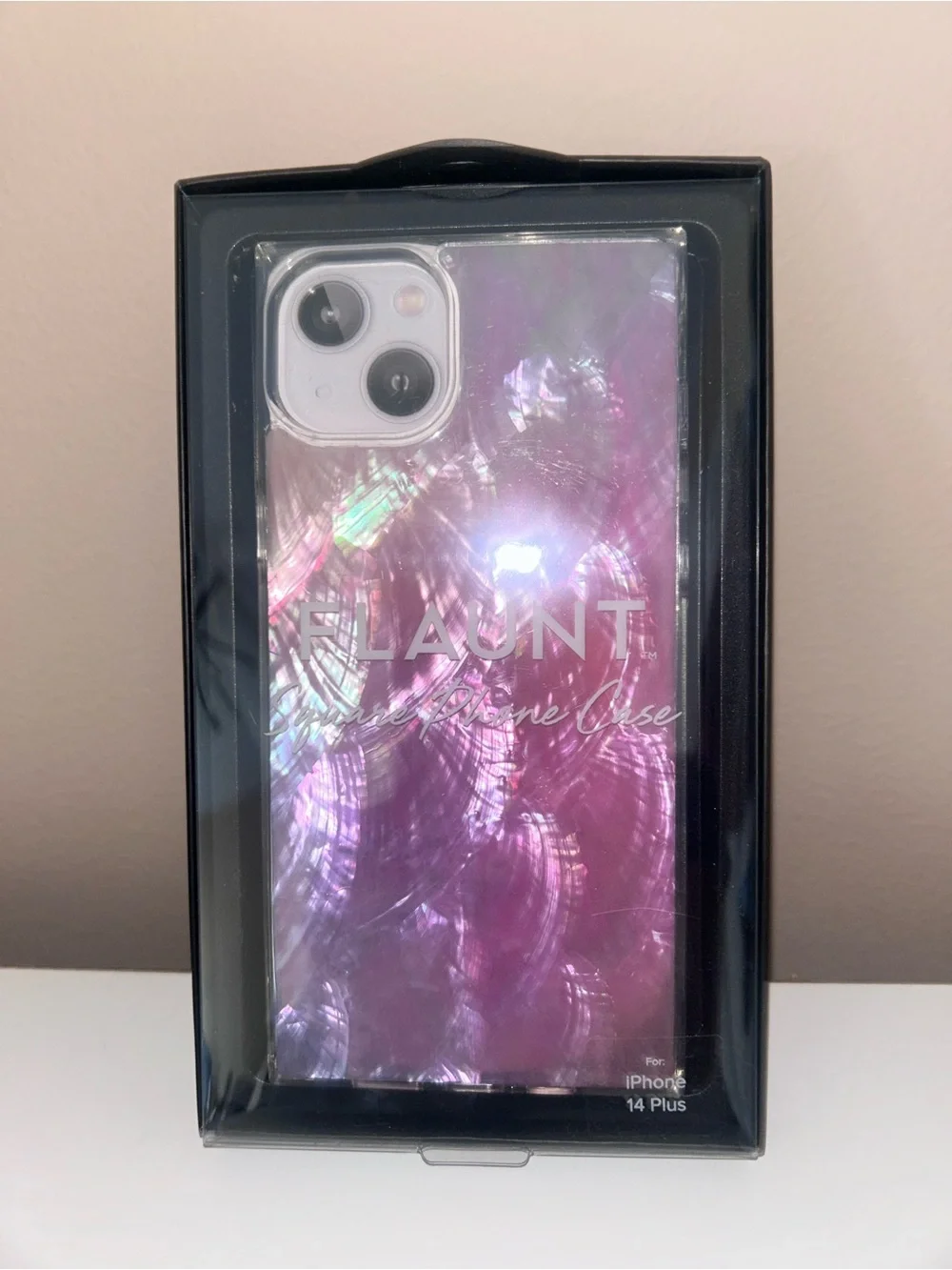 Flaunt Iridescent Pink Square Phone Case for iPhone 14 Plus